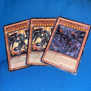 Yugioh Card Red Eyes Darkness Dragon Dark Type Monster 1st Edition 1996 NWOTS
